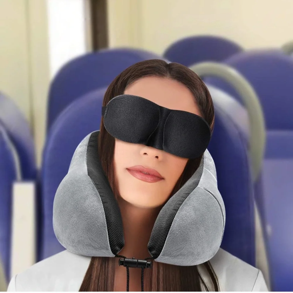 DYD travel pillow with travel bags , sleeping mask , ear plugs